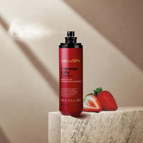 O Boticário Nativa SPA Strawberry Ruby Body Splash Deodorant Cologne 200ml